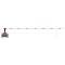 Mobile manual barrier | barrier arm length: 7000 mm | for padlock